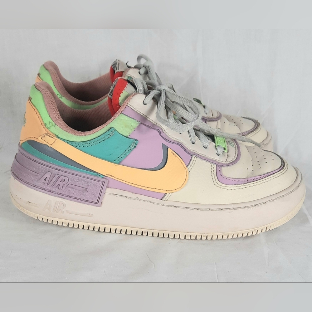 Nike Air Force 1 Low AF1 Shadow Pale Ivory Gold Purple Womens Size 7 CI0919-101